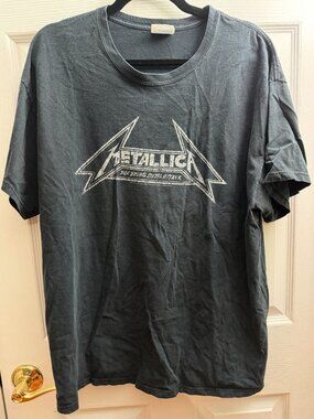 Black Metallica Young Metal Attack band t-shirt w/ silver logo